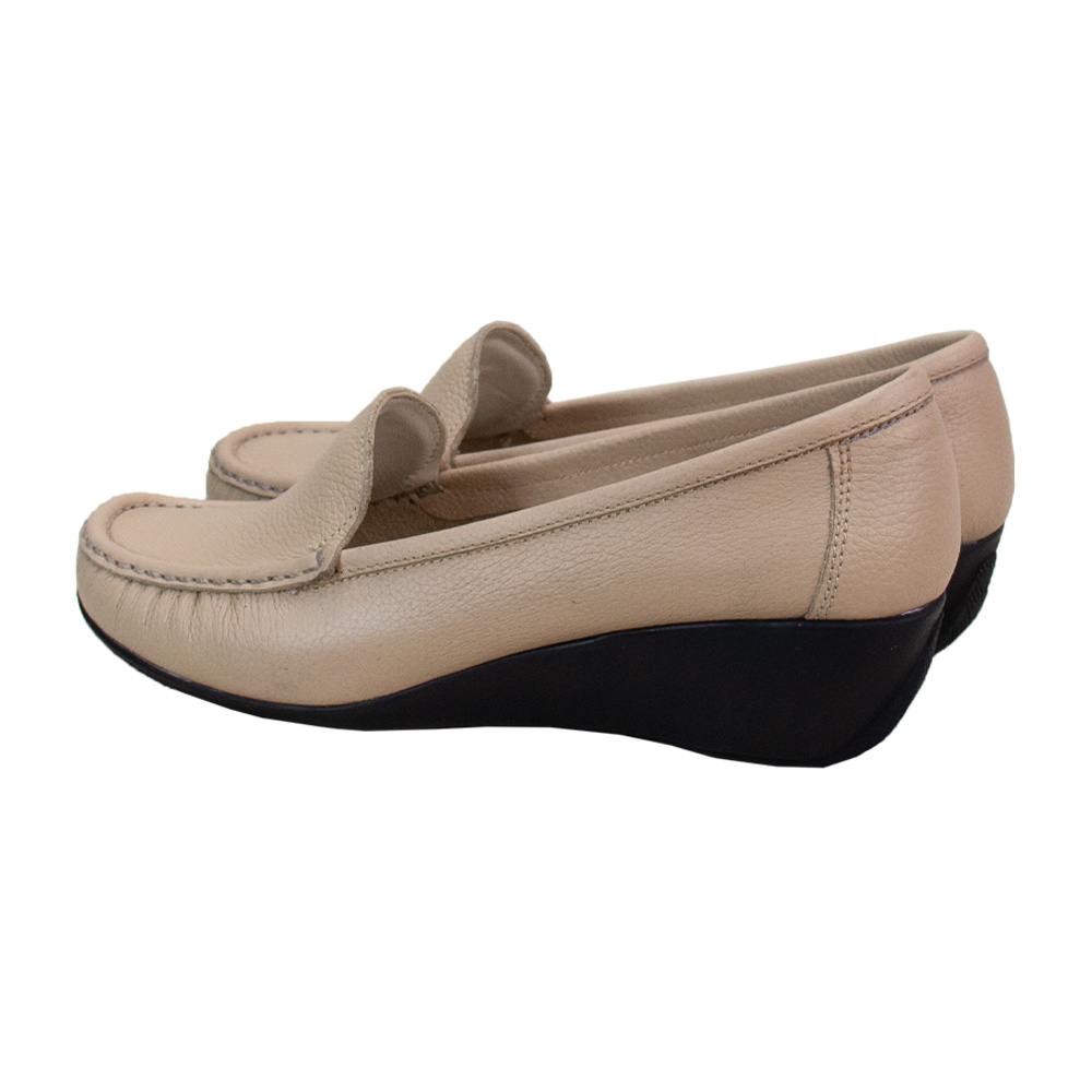 MOCASIN TACO CUÑA MUJER CORELLI LARISA CUERO SAND - 3