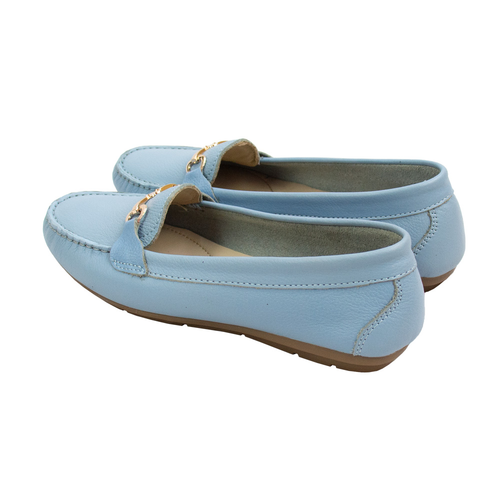 MOCASIN CHATO MUJER CORELLI LOVE CUERO CIELO - 3