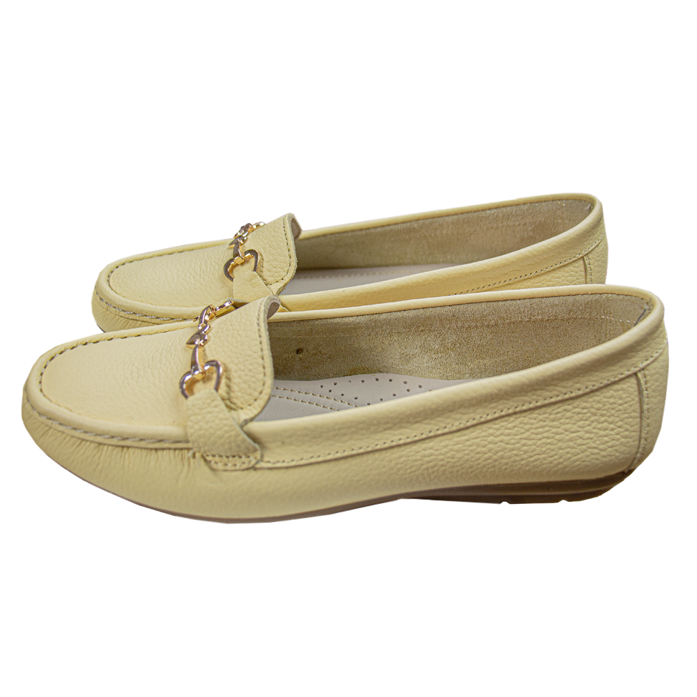 MOCASIN CHATO MUJER CORELLI LOVE CUERO MANTEQUILLA - 3