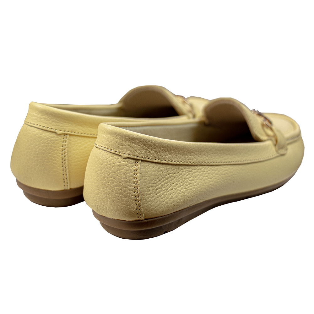 MOCASIN CHATO MUJER CORELLI LOVE CUERO MANTEQUILLA - 4
