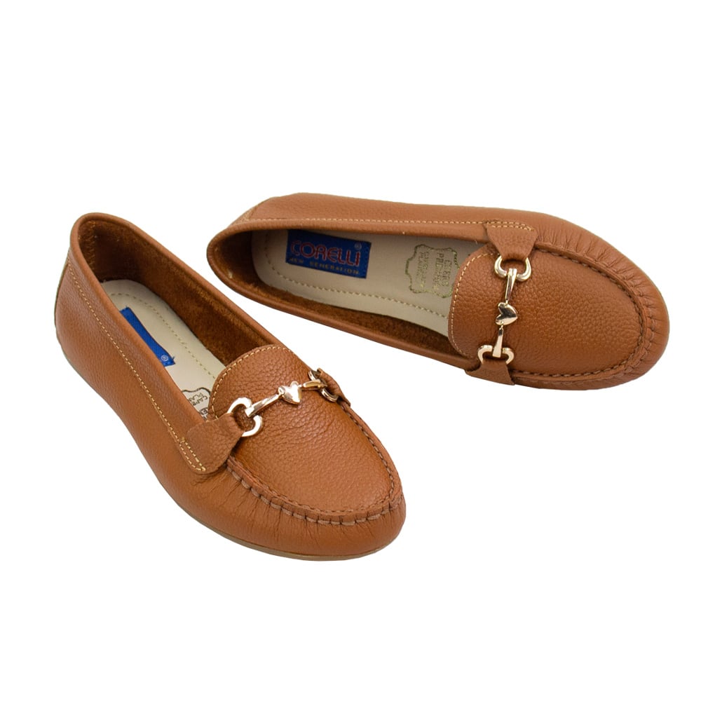 MOCASIN CHATO MUJER CORELLI LOVE CUERO COBRE - 4