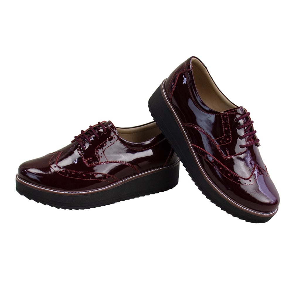 OXFORD PLATAFORMA MUJER CORELLI MIA CHAROL VINO - 2
