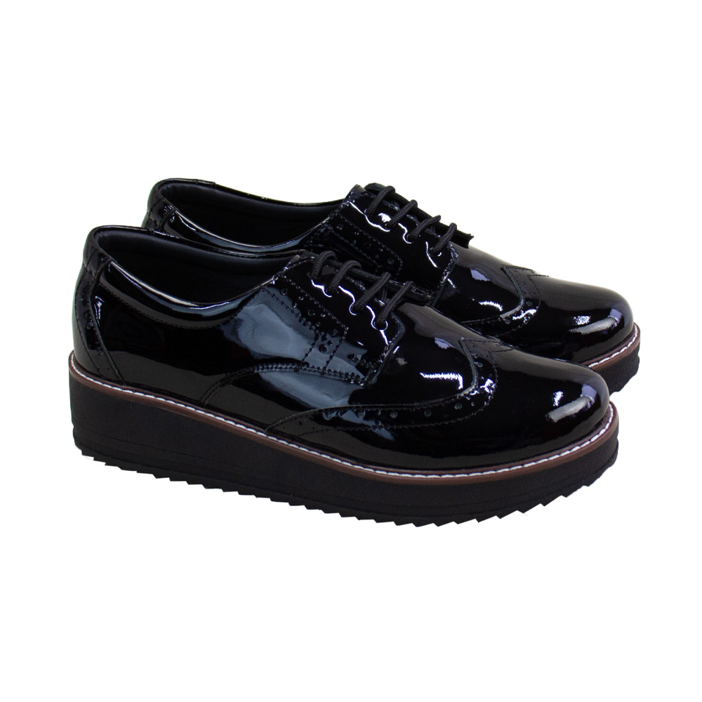OXFORD PLATAFORMA MUJER CORELLI MIA CHAROL NEGRO - 1