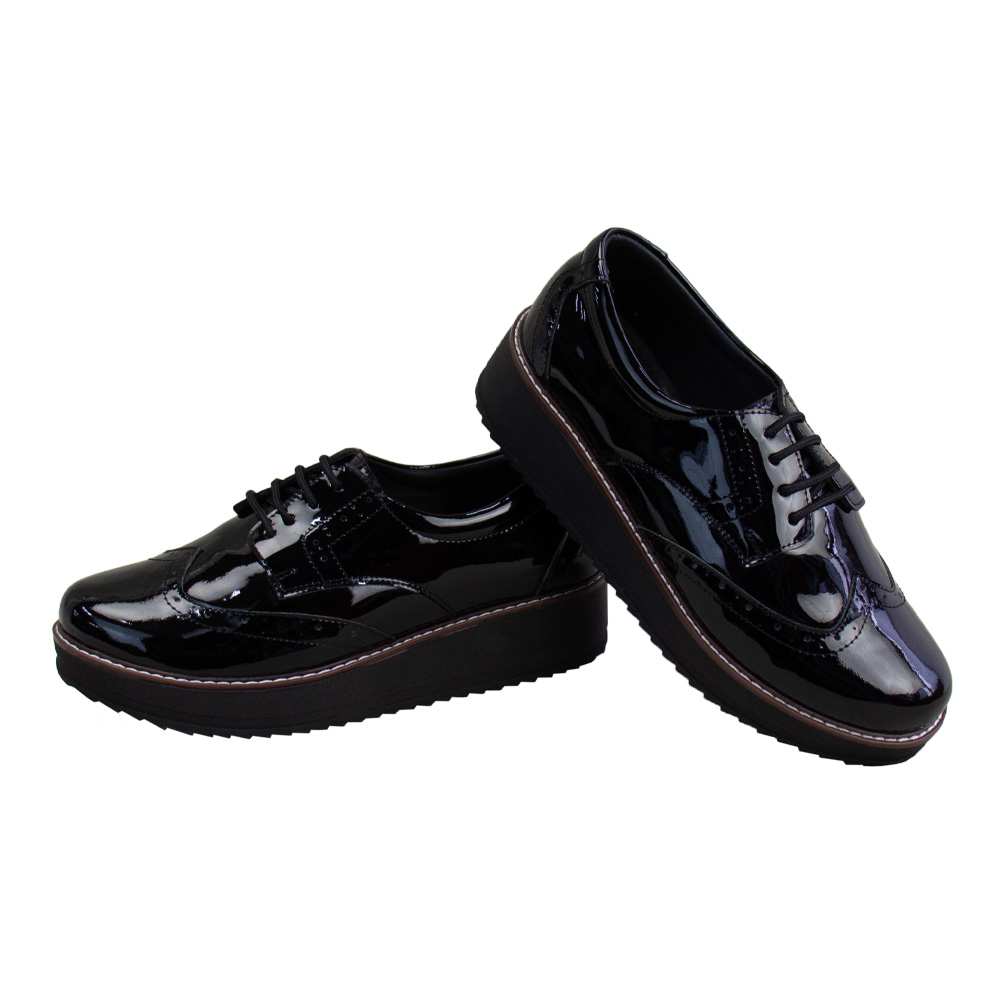 OXFORD PLATAFORMA MUJER CORELLI MIA CHAROL NEGRO - 2