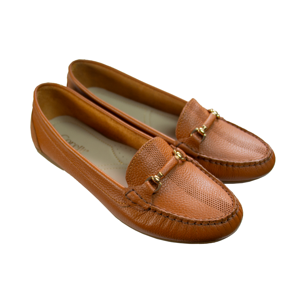 MOCASIN CHATO MUJER CORELLI SARA II CUERO COBRE - 1