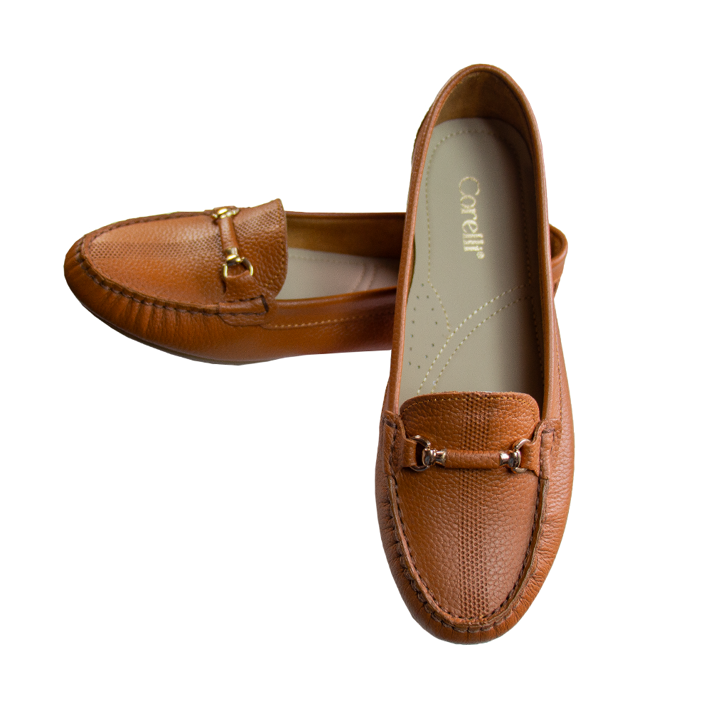 MOCASIN CHATO MUJER CORELLI SARA II CUERO COBRE - 2