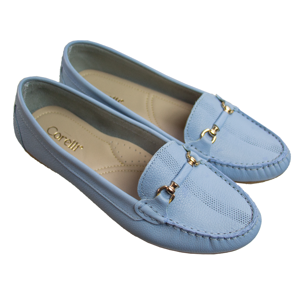 MOCASIN CHATO MUJER CORELLI SARA II CUERO CIELO - 4