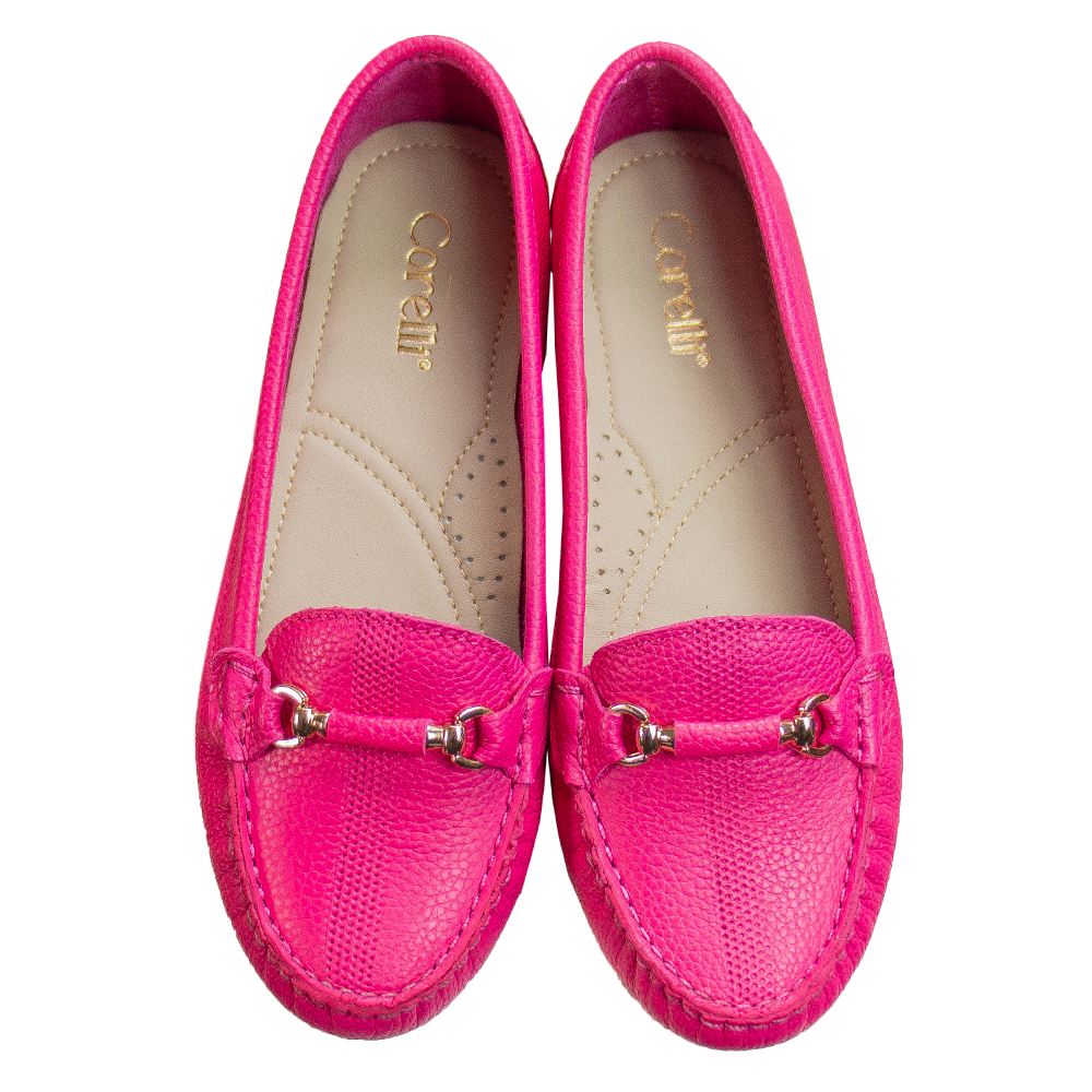 MOCASIN CHATO MUJER CORELLI SARA II CUERO FUCSIA - 1