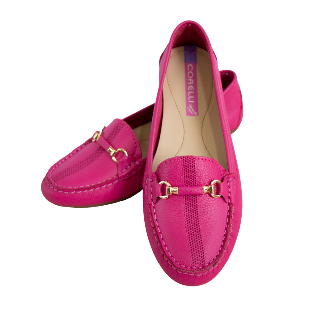 MOCASIN CHATO MUJER CORELLI SARA II CUERO FUCSIA - 2