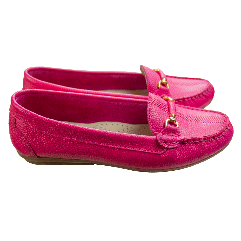 MOCASIN CHATO MUJER CORELLI SARA II CUERO FUCSIA - 3
