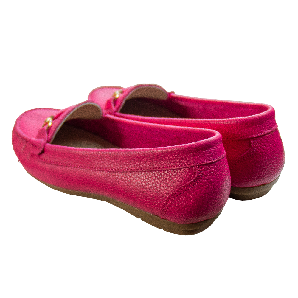 MOCASIN CHATO MUJER CORELLI SARA II CUERO FUCSIA - 4