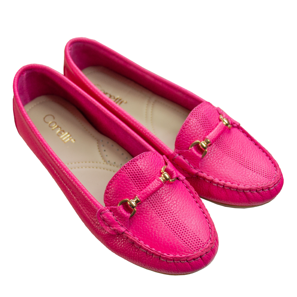 MOCASIN CHATO MUJER CORELLI SARA II CUERO FUCSIA - 5