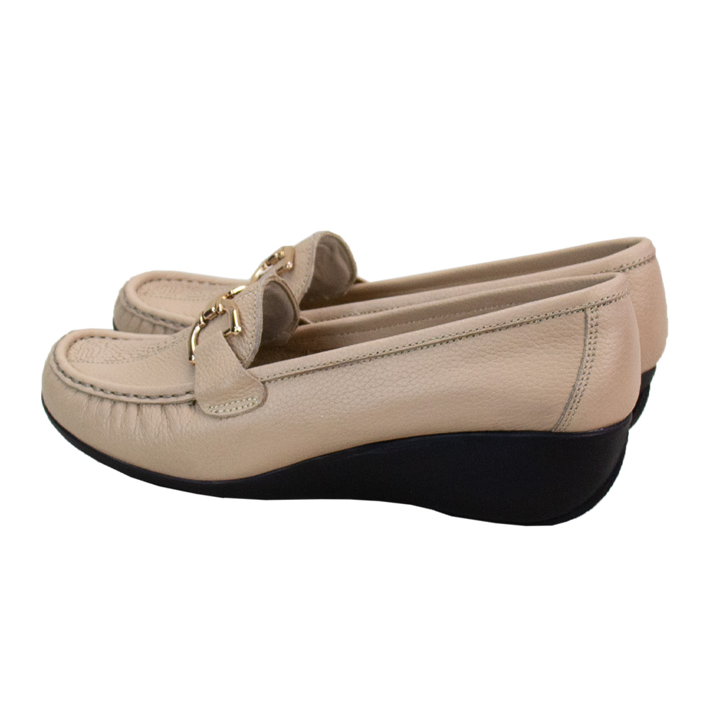 MOCASIN TACO CUÑA MUJER CORELLI SOFI CUERO PELE - 3