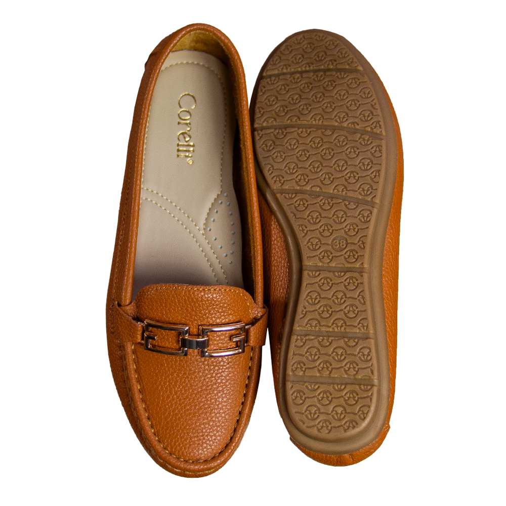 MOCASIN CHATO MUJER CORELLI THAIS CUERO NATURAL - 3