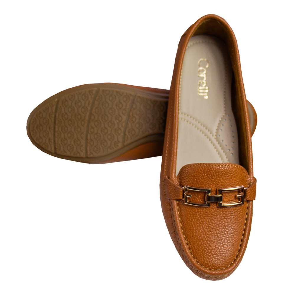 MOCASIN CHATO MUJER CORELLI THAIS CUERO NATURAL - 4
