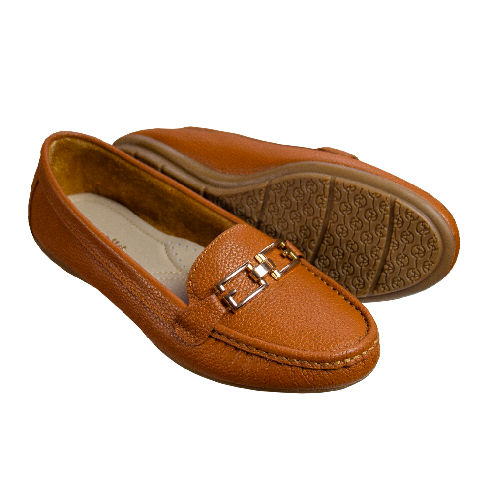 MOCASIN CHATO MUJER CORELLI THAIS CUERO NATURAL - 5