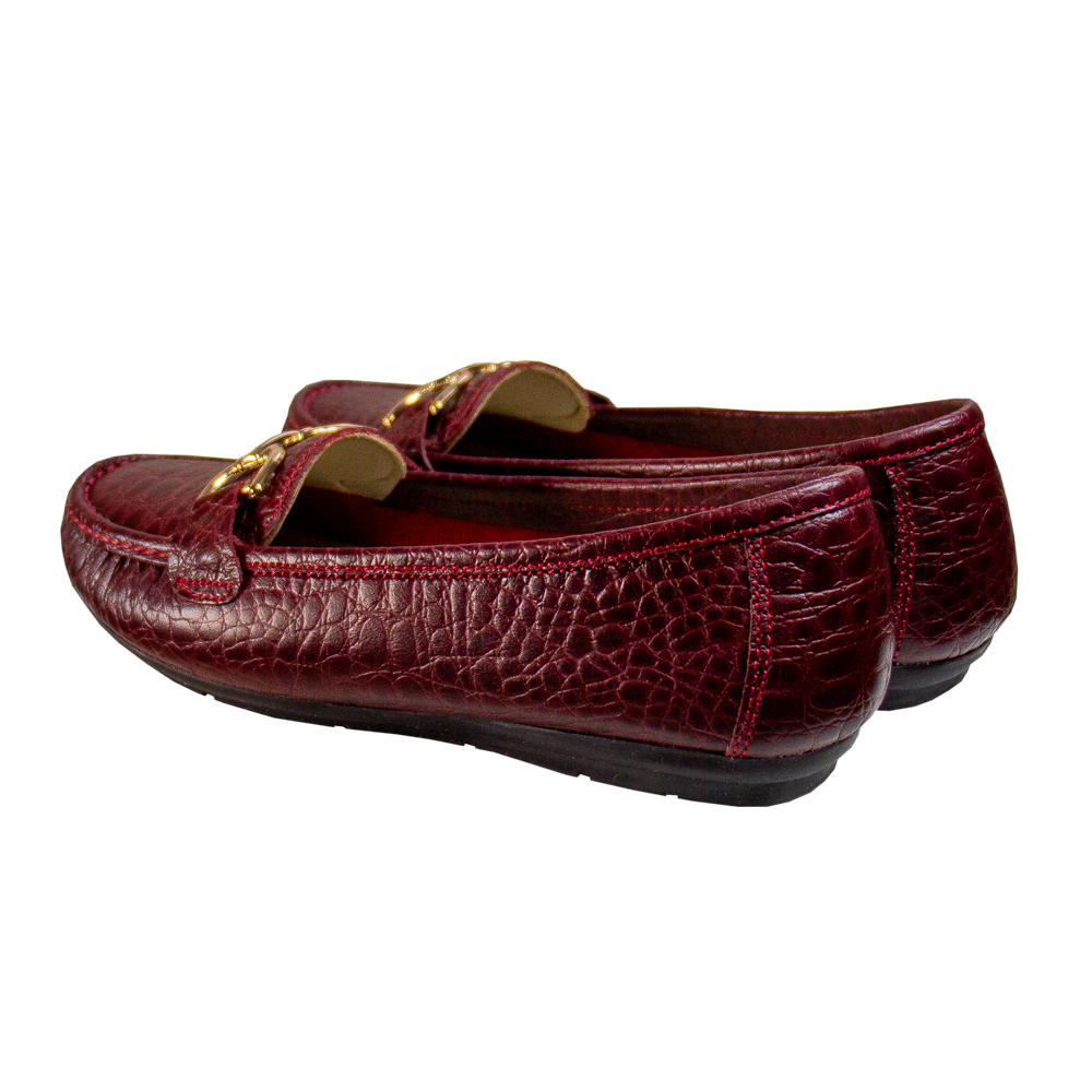 MOCASIN CHATO MUJER CORELLI DOLCE TORTUGA VINO - 3
