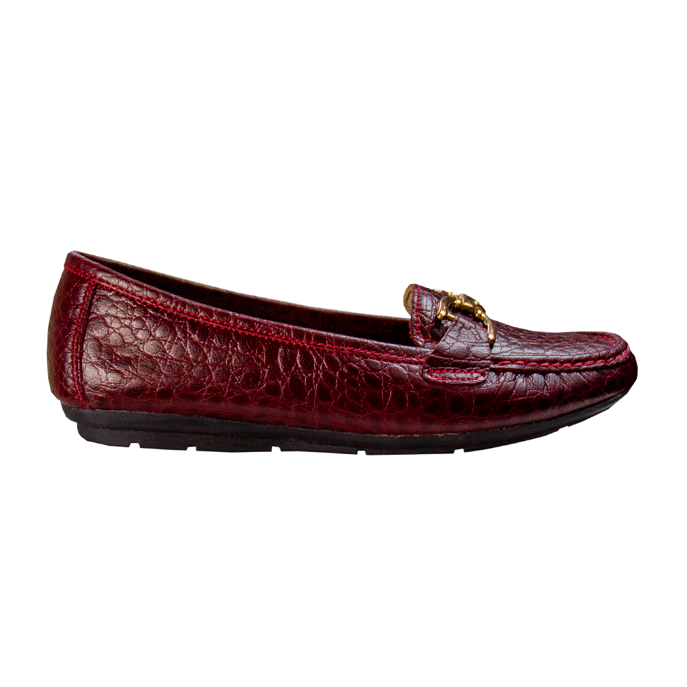 MOCASIN CHATO MUJER CORELLI DOLCE TORTUGA VINO - 4