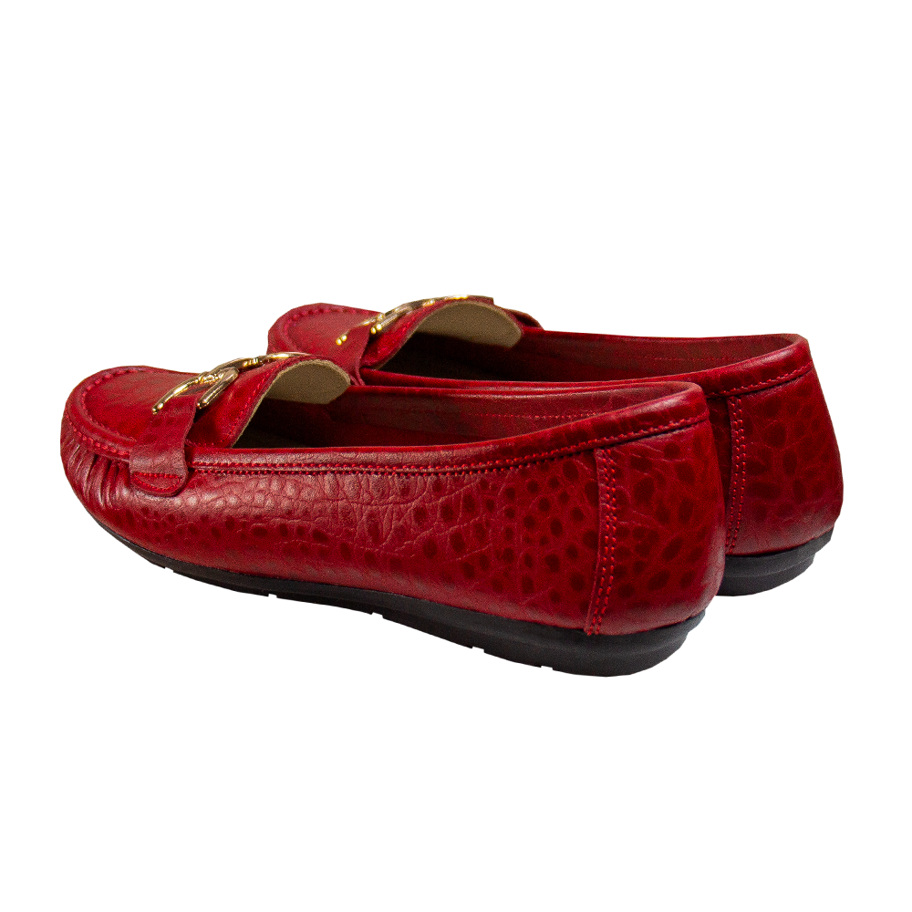 MOCASIN CHATO MUJER CORELLI DOLCE TORTUGA ROJO - 3