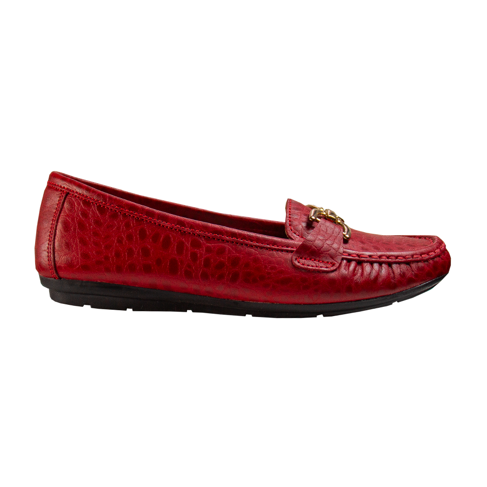 MOCASIN CHATO MUJER CORELLI DOLCE TORTUGA ROJO - 4