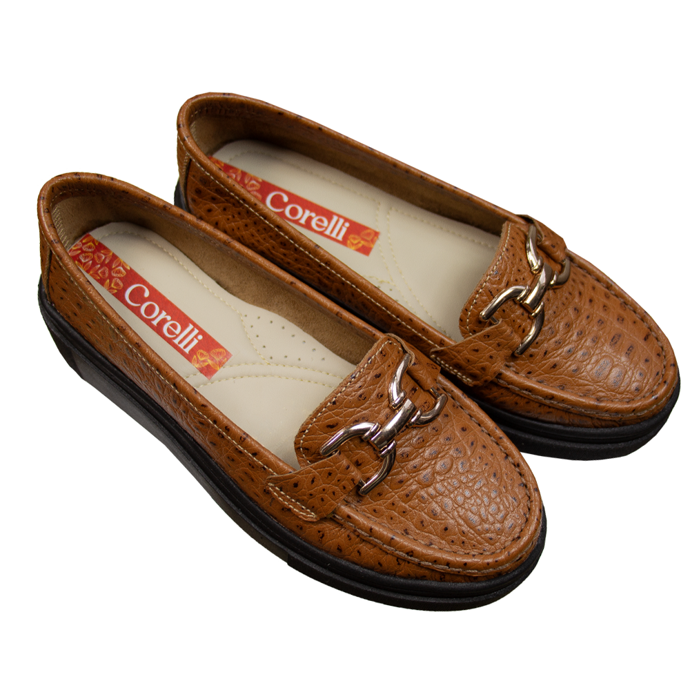 MOCASIN PLATAFORMA MUJER CORELLI GIANELLA TORTUGA NATURAL - 1