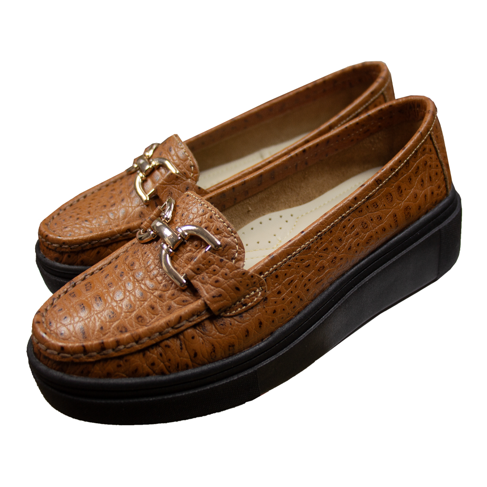 MOCASIN PLATAFORMA MUJER CORELLI GIANELLA TORTUGA NATURAL - 3