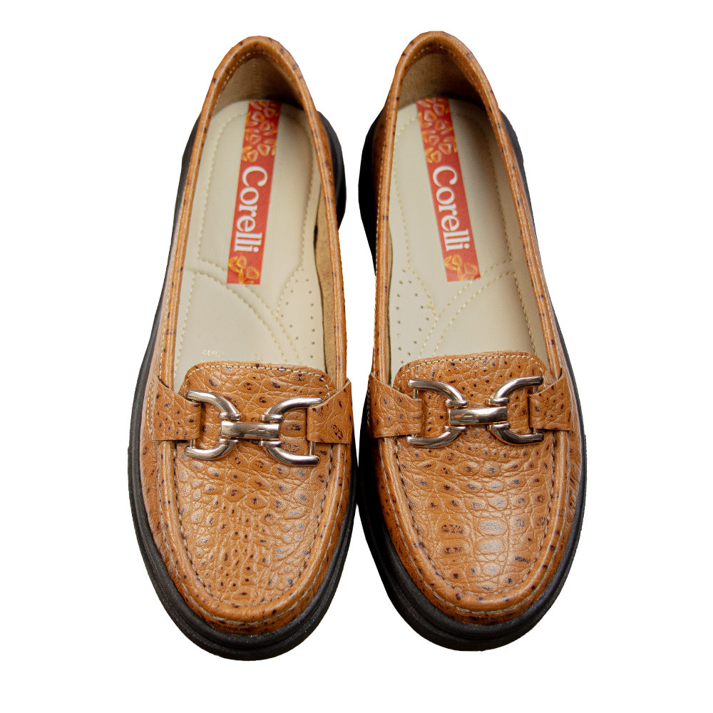 MOCASIN PLATAFORMA MUJER CORELLI GIANELLA TORTUGA NATURAL - 5