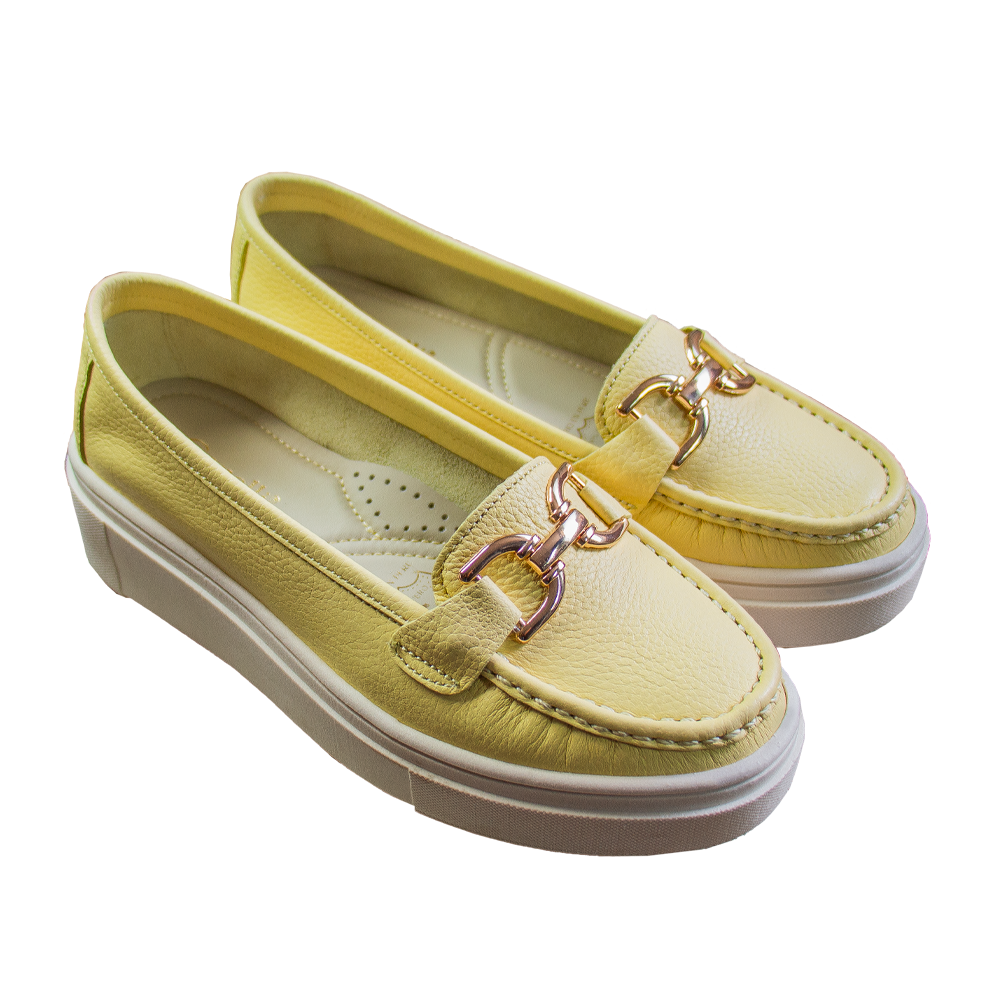 MOCASIN PLATAFORMA MUJER CORELLI GIANELLA CUERO MANTEQUILLA - 1