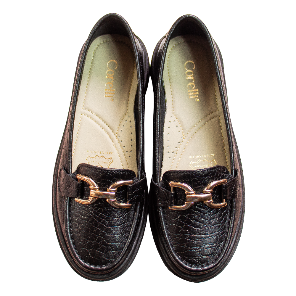 MOCASIN PLATAFORMA MUJER CORELLI GIANELLA TORTUGA NEGRO - 2