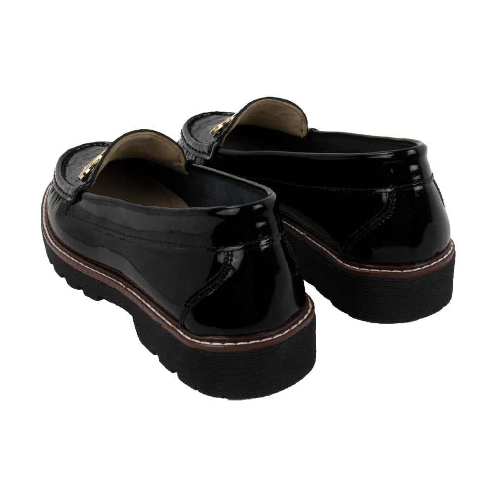 MOCASIN PLATAFORMA MUJER CORELLI CHIARA CHAROL NEGRO - 3