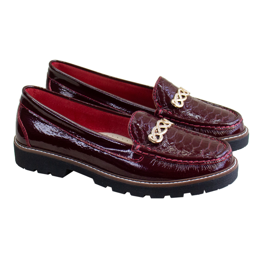 MOCASIN PLATAFORMA MUJER CORELLI CHIARA CHAROL VINO - 2