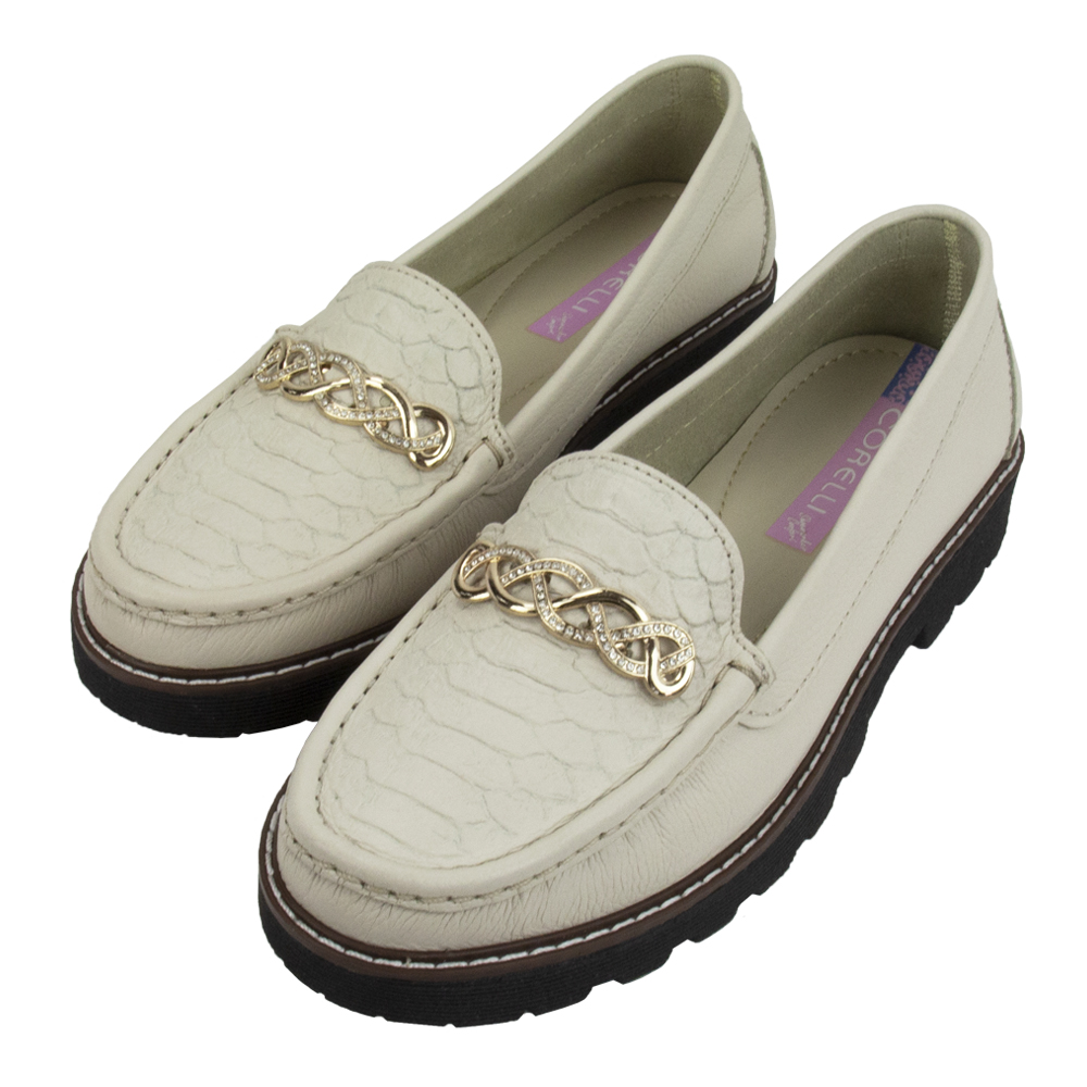 MOCASIN PLATAFORMA MUJER CORELLI CHIARA CUERO VAINILLA - 3