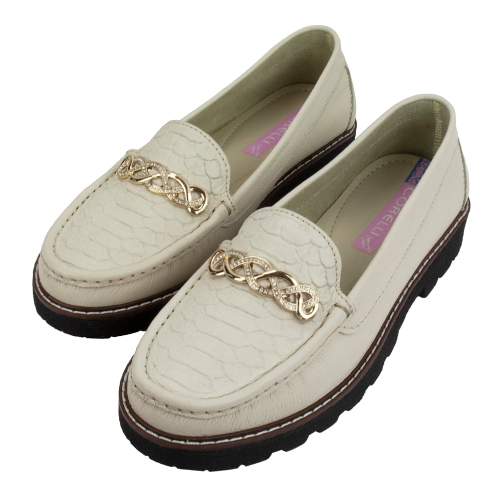 MOCASIN PLATAFORMA MUJER CORELLI CHIARA CUERO VAINILLA - 3