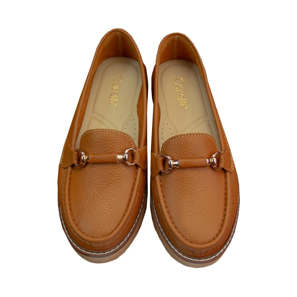 MOCASIN PLATAFORMA MUJER CORELLI DANIELA CUERO NATURAL - 1