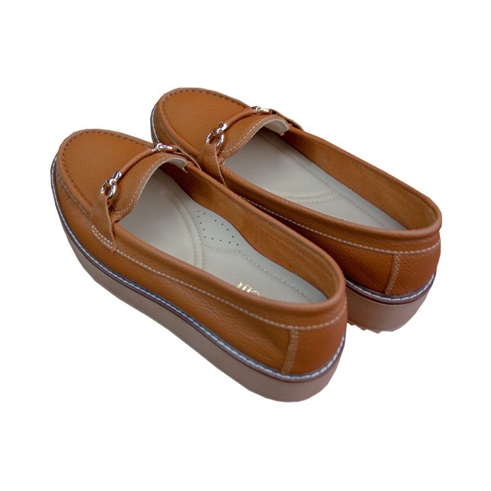 MOCASIN PLATAFORMA MUJER CORELLI DANIELA CUERO NATURAL - 3