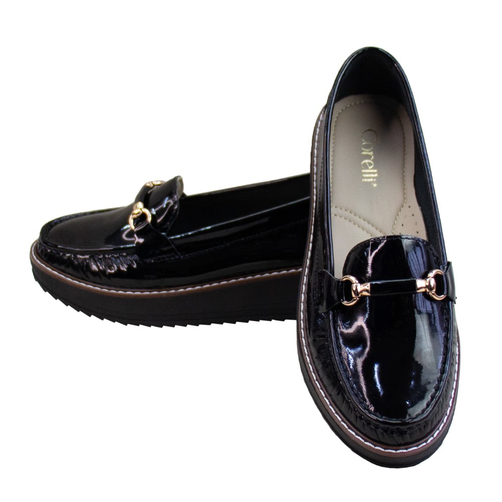 MOCASIN PLATAFORMA MUJER CORELLI DANIELA CHAROL NEGRO - 2