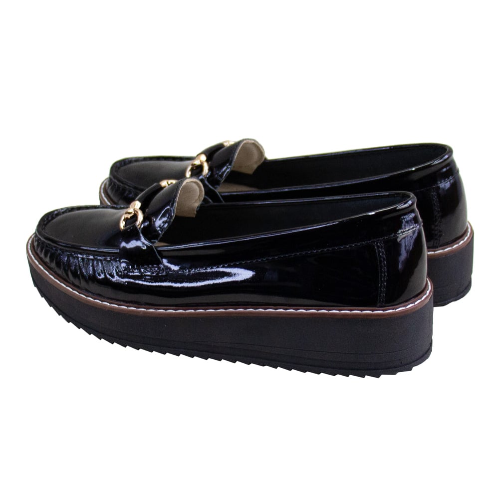 MOCASIN PLATAFORMA MUJER CORELLI DANIELA CHAROL NEGRO - 3