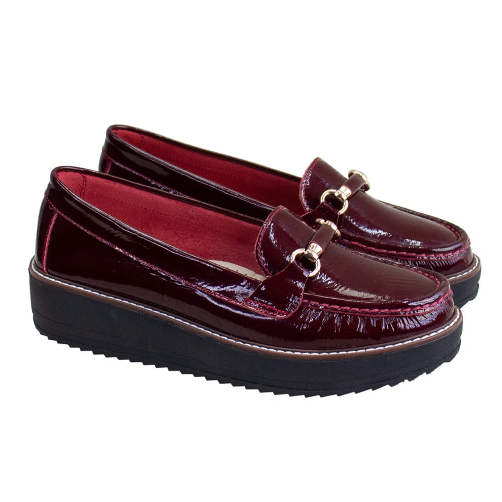 MOCASIN PLATAFORMA MUJER CORELLI DANIELA CHAROL VINO - 1