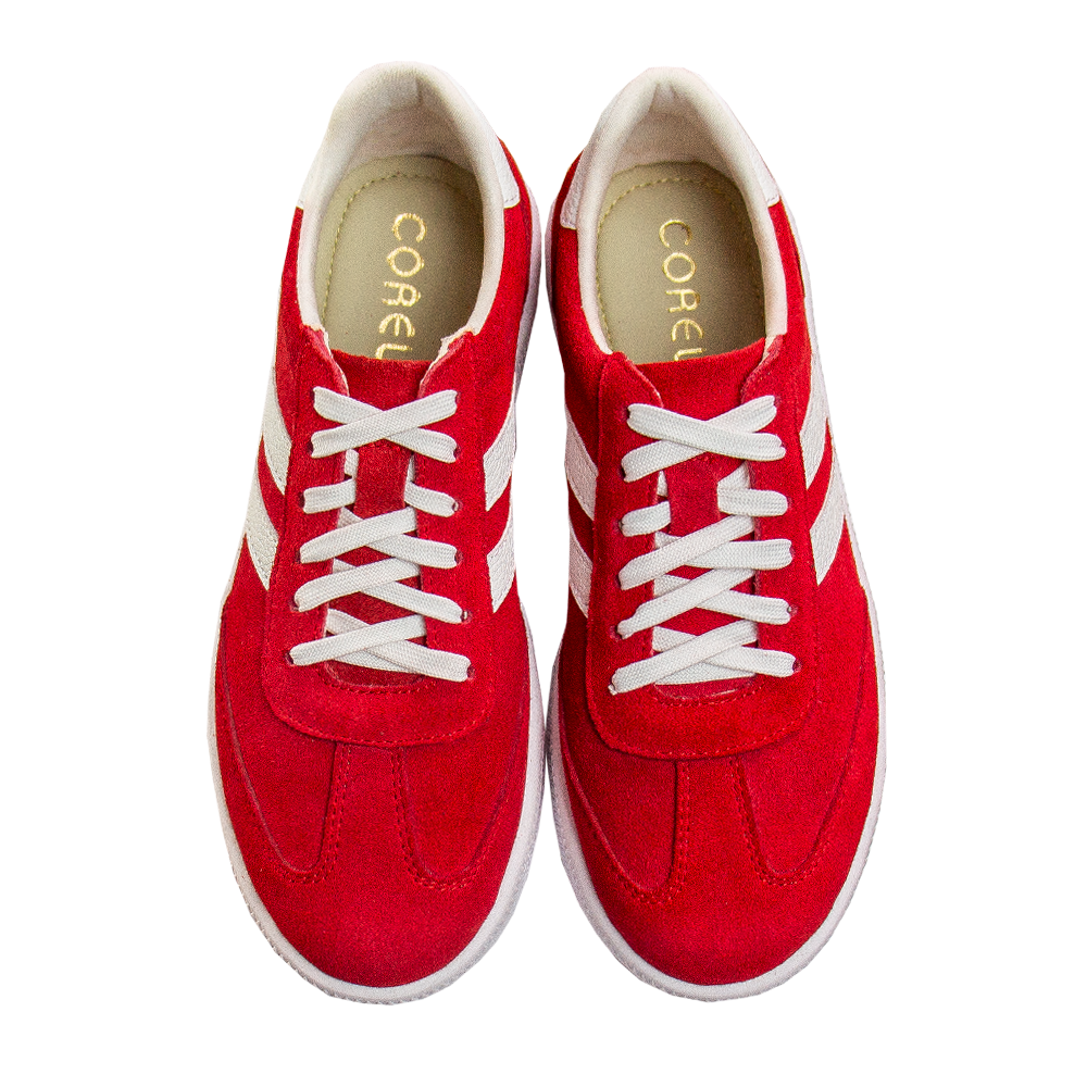 ZAPATILLA PLATAFORMA MUJER CORELLI SIENA GAMUZÓN ROJO - 1