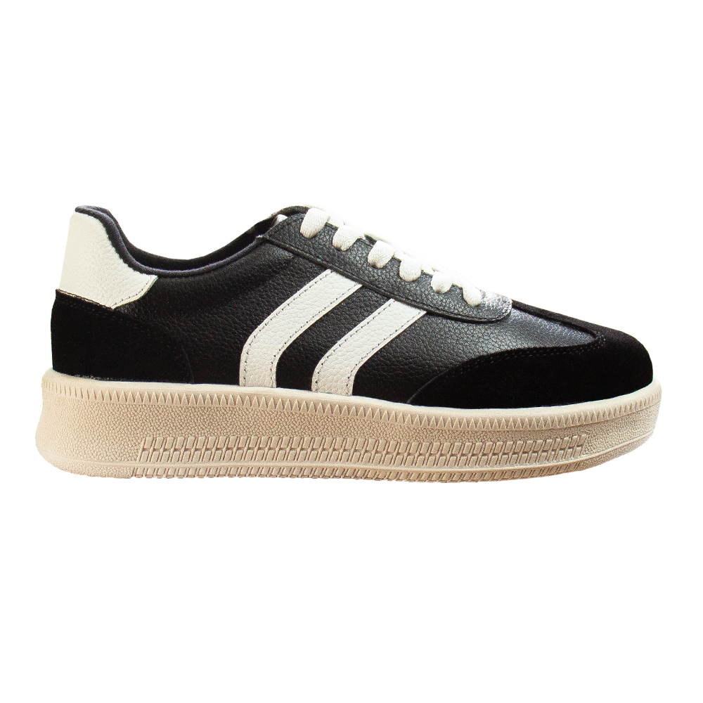 ZAPATILLA PLATAFORMA MUJER CORELLI SIENA GAMUZÓN CUERO NEGRO - 3