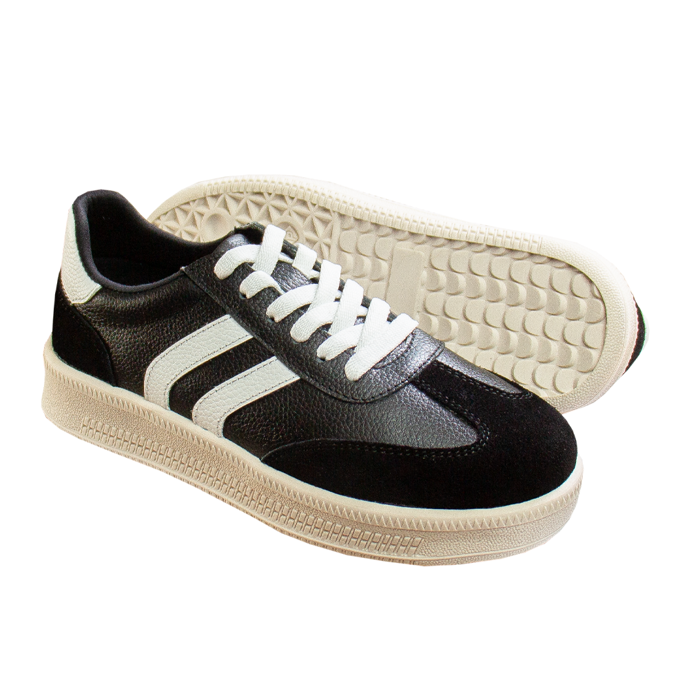 ZAPATILLA PLATAFORMA MUJER CORELLI SIENA GAMUZÓN CUERO NEGRO - 4