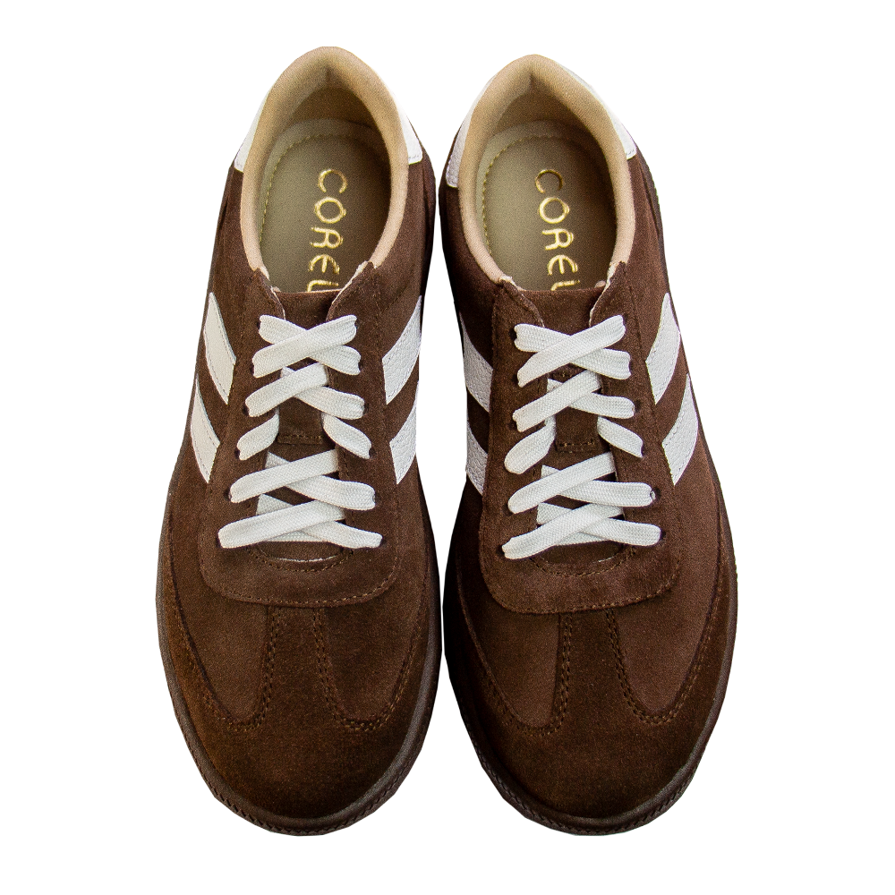 ZAPATILLA PLATAFORMA MUJER CORELLI SIENA GAMUZÓN MARRÓN - 1