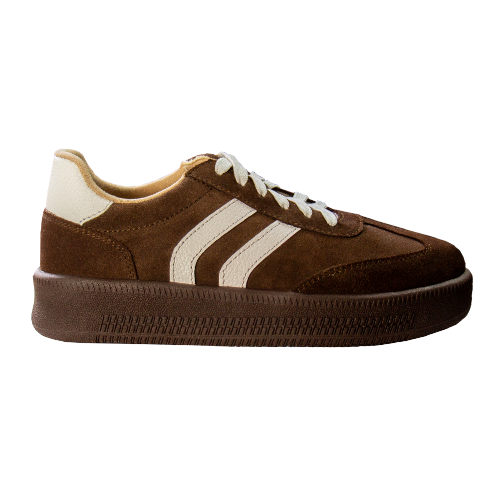 ZAPATILLA PLATAFORMA MUJER CORELLI SIENA GAMUZÓN MARRÓN - 3