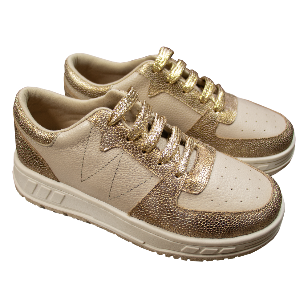 ZAPATILLA PLATAFORMA MUJER CORELLI LEONA CUERO PLATINO - 1