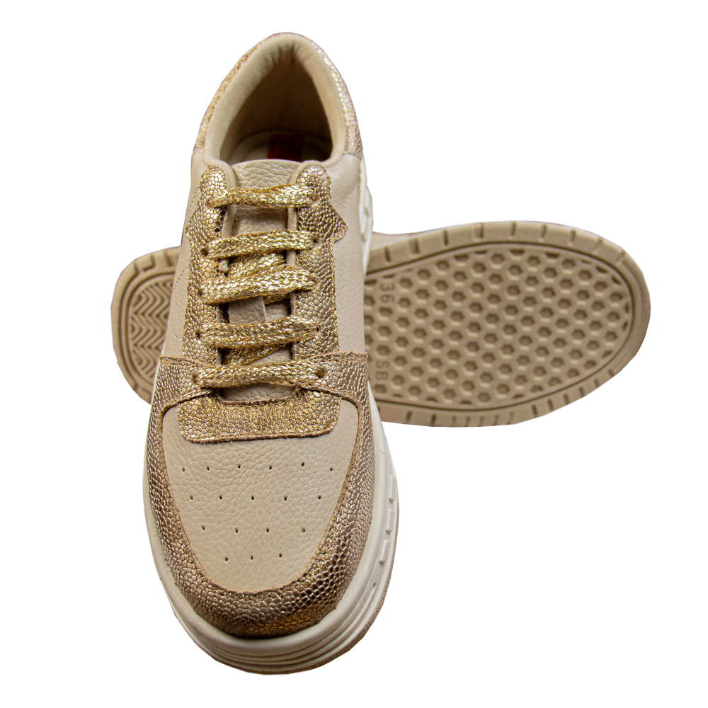 ZAPATILLA PLATAFORMA MUJER CORELLI LEONA CUERO PLATINO - 2