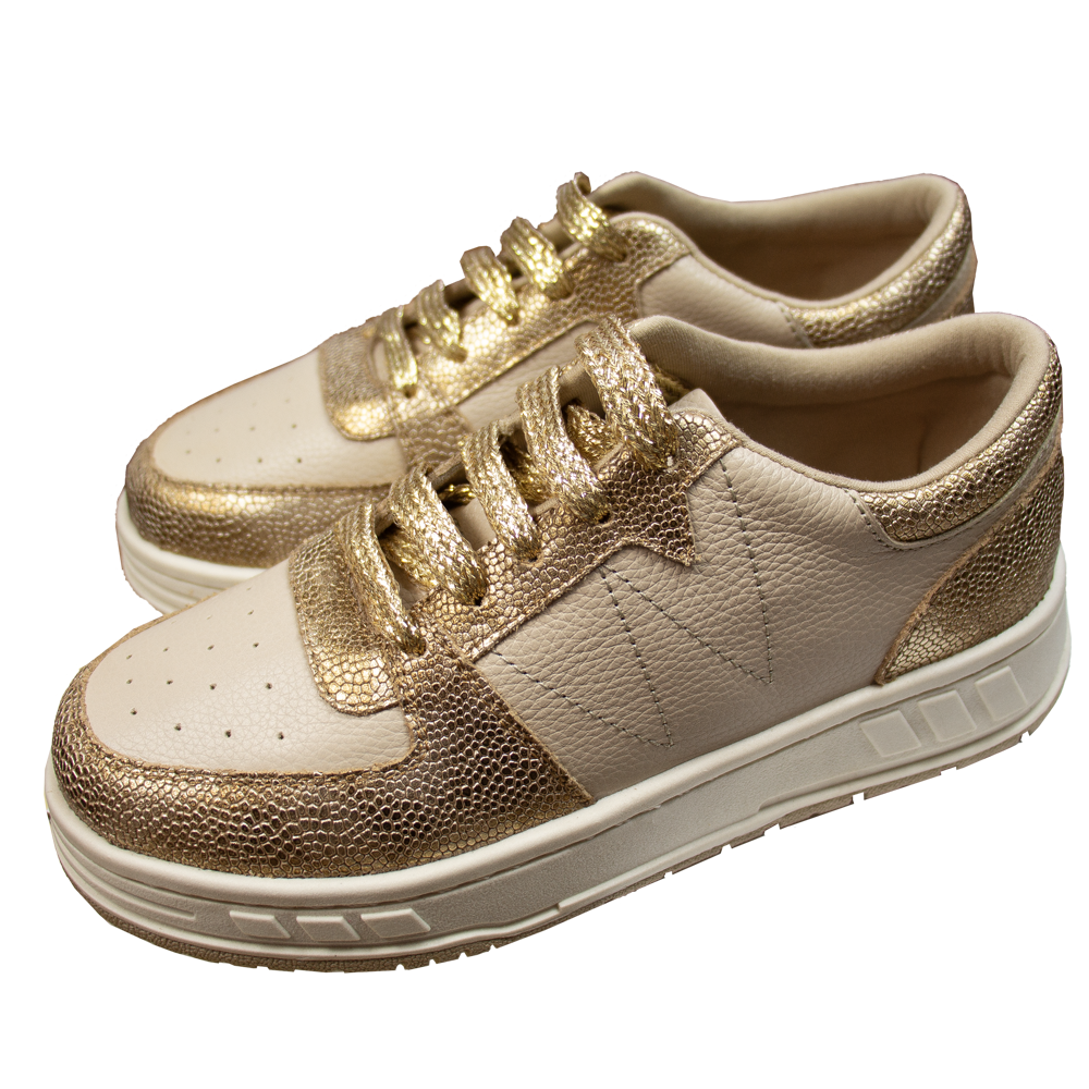 ZAPATILLA PLATAFORMA MUJER CORELLI LEONA CUERO PLATINO - 4