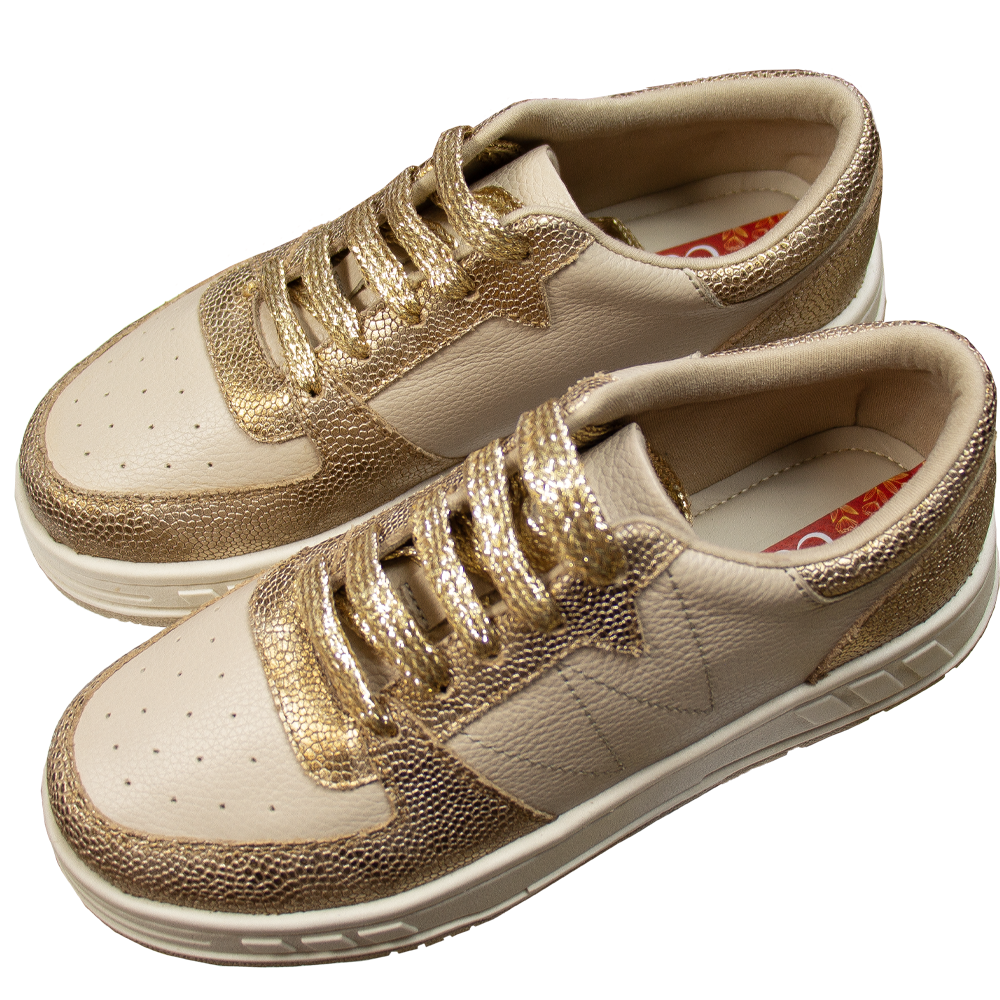 ZAPATILLA PLATAFORMA MUJER CORELLI LEONA CUERO PLATINO - 6