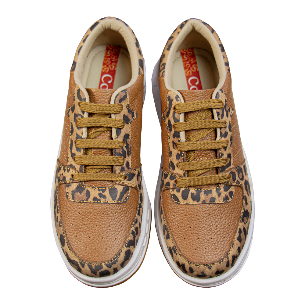 ZAPATILLA PLATAFORMA MUJER CORELLI LEONA CUERO PRINT - 3