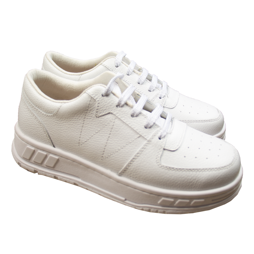 ZAPATILLA PLATAFORMA MUJER CORELLI LEONA CUERO BLANCO - 1