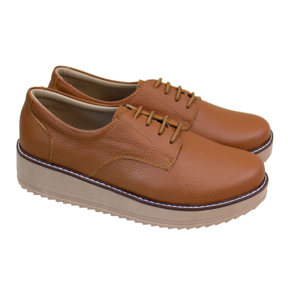 OXFORD PLATAFORMA MUJER CORELLI COREBAS CUERO NATURAL - 1